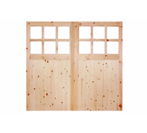 6'6 HIGH x 7'0 WIDE REDWOOD 301 GLAZED GARAGE DOOR